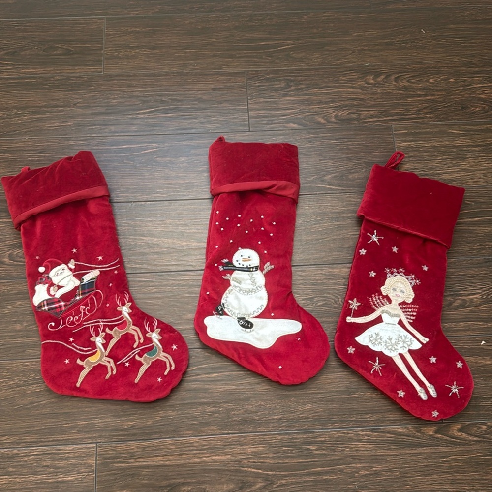 Pottery Barn Velvet Christmas Stockings